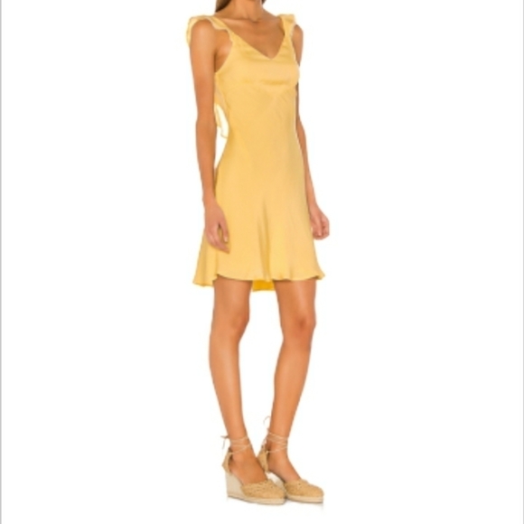 Lpa | REVOLVE YELLOW SCOOP BACK DRESS  NWT - Picture 5 of 12